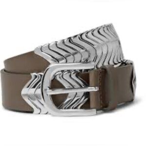 Isabel Marant | Leather Tehora Belt | Silver Accents | Size M